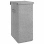 vidaXL Cesto ropa sucia plegable lino sintético gris 26x34,5x59,5 cm vidaXL Cesto ropa sucia plegable lino sintético gris 26x34,5x59,5 cm