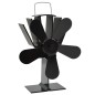 vidaXL Ventilador de estufa accionado por calor 5 aspas negro vidaXL Ventilador de estufa accionado por calor 5 aspas negro