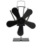 vidaXL Ventilador de estufa accionado por calor 5 aspas negro vidaXL Ventilador de estufa accionado por calor 5 aspas negro