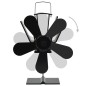 vidaXL Ventilador de estufa accionado por calor 5 aspas negro vidaXL Ventilador de estufa accionado por calor 5 aspas negro