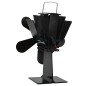 vidaXL Ventilador de estufa accionado por calor 5 aspas negro vidaXL Ventilador de estufa accionado por calor 5 aspas negro