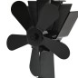 vidaXL Ventilador de estufa accionado por calor 5 aspas negro vidaXL Ventilador de estufa accionado por calor 5 aspas negro
