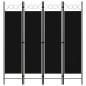 vidaXL Biombo divisor de 4 paneles negro 160x180 cm vidaXL Biombo divisor de 4 paneles negro 160x180 cm