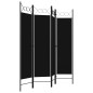 vidaXL Biombo divisor de 4 paneles negro 160x180 cm vidaXL Biombo divisor de 4 paneles negro 160x180 cm