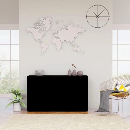 vidaXL Aparador de madera contrachapada negro 120x36x69 cm