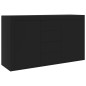 vidaXL Aparador de madera contrachapada negro 120x36x69 cm