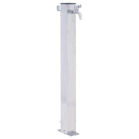 vidaXL Fuente de agua para jardín acero inoxidable cuadrada 100 cm