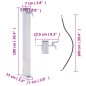 vidaXL Fuente de agua para jardín acero inoxidable cuadrada 100 cm