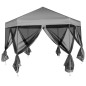 vidaXL Carpa desplegable hexagonal 6 paredes laterales gris 3,6x3,1 m vidaXL Carpa desplegable hexagonal 6 paredes laterales gris 3,6x3,1 m