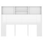 vidaXL Mueble cabecero blanco brillante 140x19x103,5 cm