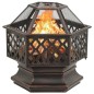 vidaXL Brasero con atizador acero 62x54x56 cm vidaXL Brasero con atizador acero 62x54x56 cm