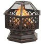 vidaXL Brasero con atizador acero 62x54x56 cm vidaXL Brasero con atizador acero 62x54x56 cm