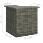 vidaXL Mesa alta de bar de esquina ratán sintético gris 100x50x105 cm vidaXL Mesa alta de bar de esquina ratán sintético gris 100x50x105 cm