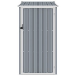 vidaXL Cobertizo de jardín gris acero galvanizado 87x98x159 cm 