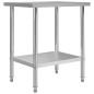 vidaXL Mesa de trabajo para cocina acero inoxidable 80x60x85 cm vidaXL Mesa de trabajo para cocina acero inoxidable 80x60x85 cm