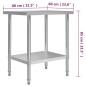 vidaXL Mesa de trabajo para cocina acero inoxidable 80x60x85 cm vidaXL Mesa de trabajo para cocina acero inoxidable 80x60x85 cm