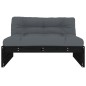 vidaXL Sofá central madera maciza de pino negro 120x80 cm vidaXL Sofá central madera maciza de pino negro 120x80 cm
