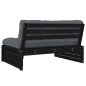 vidaXL Sofá central madera maciza de pino negro 120x80 cm vidaXL Sofá central madera maciza de pino negro 120x80 cm