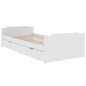 vidaXL Estructura cama cajones madera maciza de pino blanco 90x200 cm vidaXL Estructura cama cajones madera maciza de pino blanco 90x200 cm