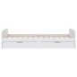 vidaXL Estructura cama cajones madera maciza de pino blanco 90x200 cm vidaXL Estructura cama cajones madera maciza de pino blanco 90x200 cm