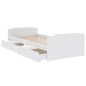 vidaXL Estructura cama cajones madera maciza de pino blanco 90x200 cm vidaXL Estructura cama cajones madera maciza de pino blanco 90x200 cm