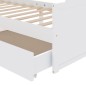 vidaXL Estructura cama cajones madera maciza de pino blanco 90x200 cm vidaXL Estructura cama cajones madera maciza de pino blanco 90x200 cm