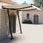 vidaXL Toldo manual retráctil con postes crema 3x2,5 m