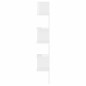 vidaXL Estante esquina pared contrachapado blanco brillo 20x20x127,5cm