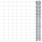 vidaXL Valla de jardín de acero galvanizado plateado 50x1,25 m
