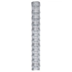 vidaXL Valla de jardín de acero galvanizado plateado 50x1,25 m