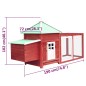 vidaXL Gallinero con ponedero madera maciza abeto rojo 190x72x102 cm vidaXL Gallinero con ponedero madera maciza abeto rojo 190x72x102 cm