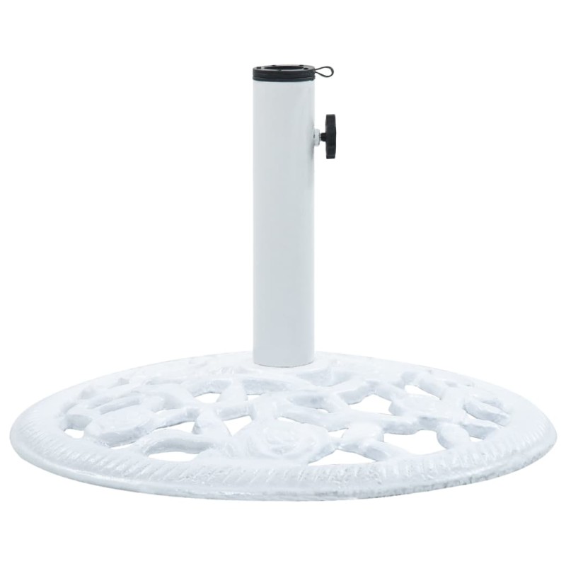 vidaXL Base de sombrilla de hierro fundido blanco 12 kg 48 cm vidaXL Base de sombrilla de hierro fundido blanco 12 kg 48 cm