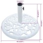 vidaXL Base de sombrilla de hierro fundido blanco 12 kg 48 cm vidaXL Base de sombrilla de hierro fundido blanco 12 kg 48 cm
