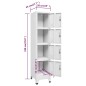 vidaXL Armario taquilla con 4 compartimentos 38x45x180 cm vidaXL Armario taquilla con 4 compartimentos 38x45x180 cm