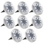 vidaXL Lámparas solares de suelo 8 unidades luces LED blanco vidaXL Lámparas solares de suelo 8 unidades luces LED blanco