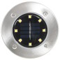 vidaXL Lámparas solares de suelo 8 unidades luces LED blanco vidaXL Lámparas solares de suelo 8 unidades luces LED blanco
