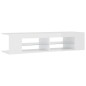 vidaXL Mueble de TV con luces LED blanco brillante 135x39x30 cm
