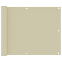 vidaXL Toldo para balcón tela oxford crema 75x500 cm