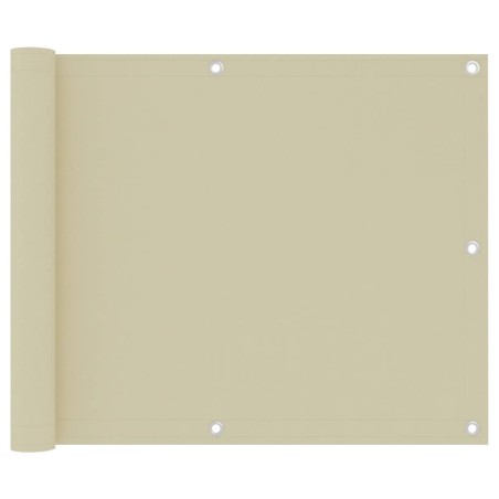 vidaXL Toldo para balcón tela oxford crema 75x500 cm