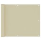 vidaXL Toldo para balcón tela oxford crema 75x500 cm vidaXL Toldo para balcón tela oxford crema 75x500 cm