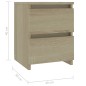 vidaXL Mesita de noche 2 uds aglomerado color roble Sonoma 30x30x40 cm vidaXL Mesita de noche 2 uds aglomerado color roble Sonoma 30x30x40 cm