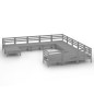 vidaXL Juego de muebles de jardín 12 piezas madera maciza de pino gris