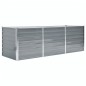 vidaXL Arriate de jardín de acero galvanizado gris 240x80x77 cm