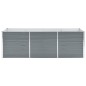 vidaXL Arriate de jardín de acero galvanizado gris 240x80x77 cm