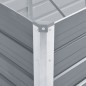 vidaXL Arriate de jardín de acero galvanizado gris 240x80x77 cm
