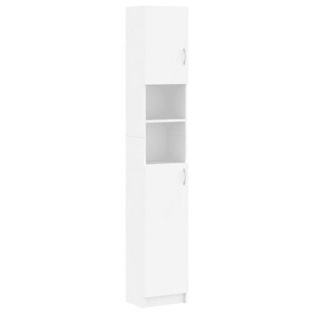 vidaXL Armario de baño madera contrachapada blanco 32x25,5x190 cm