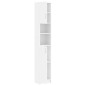 vidaXL Armario de baño madera contrachapada blanco 32x25,5x190 cm vidaXL Armario de baño madera contrachapada blanco 32x25,5x190 cm