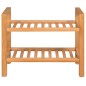 vidaXL Zapatero con dos estantes madera de roble maciza 50x27x40 cm vidaXL Zapatero con dos estantes madera de roble maciza 50x27x40 cm