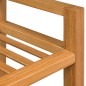 vidaXL Zapatero con dos estantes madera de roble maciza 50x27x40 cm vidaXL Zapatero con dos estantes madera de roble maciza 50x27x40 cm