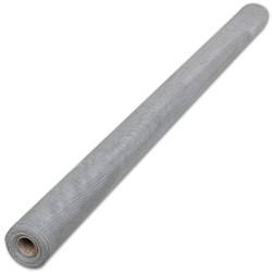 vidaXL Malla mosquitera de aluminio plateada 100x1000 cm